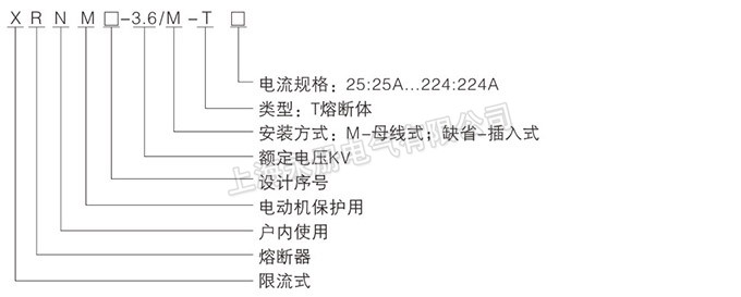 XRNM系列高压限流熔断器的型号含义