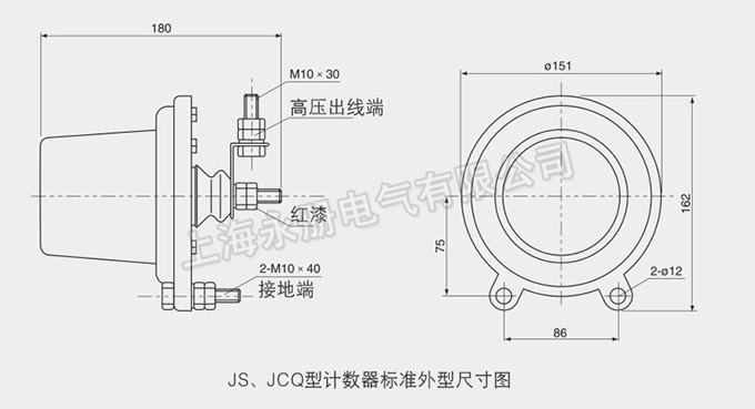 计术器、监测量的外形尺寸