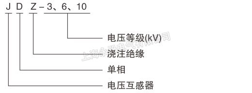 JDZ-3、6、10电压互感器的型号含义